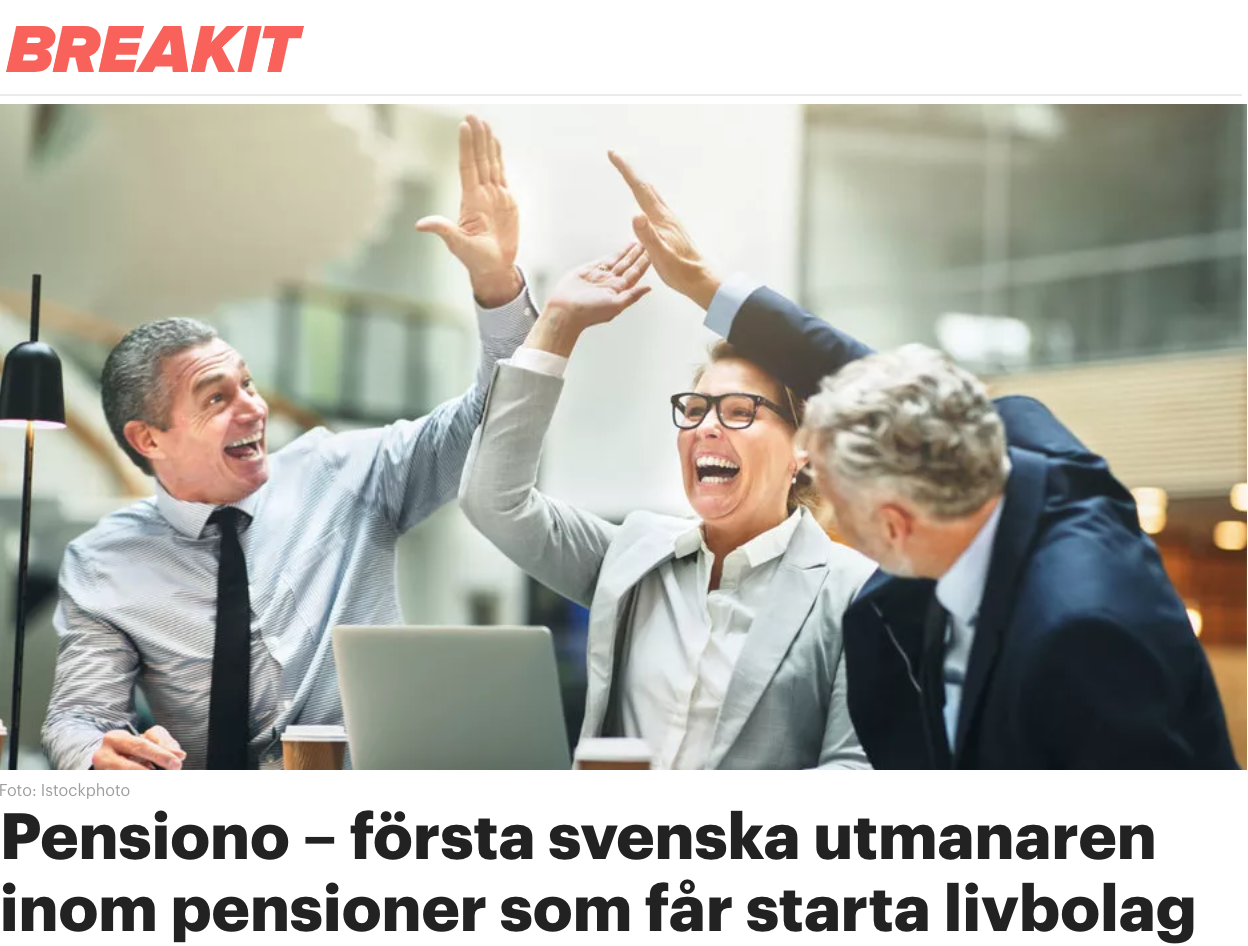 Pensiono – första svenska utmanaren inom pensioner som får starta livbolag